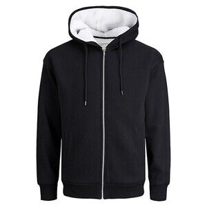 Produkt Men's Bernard Hooded Sweat HoodJacket Sherpa Black Size XL